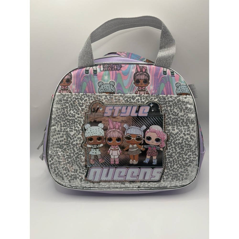 LOL Surprise Lunch Bag Silver & Purple Carry Handle "Style Queens"